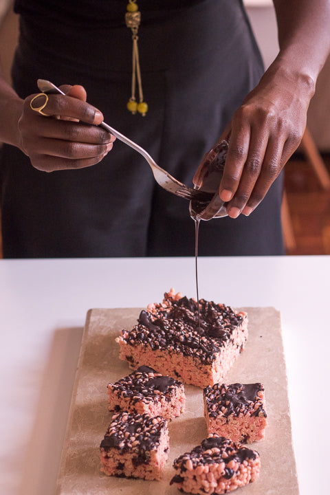 Crispy Chocolate Cranberry Treats - 8 squares image 2