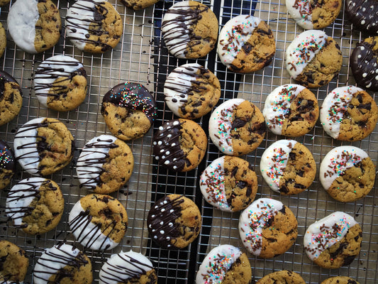 Chocolate Dipped Sprinkles Cookies image 1