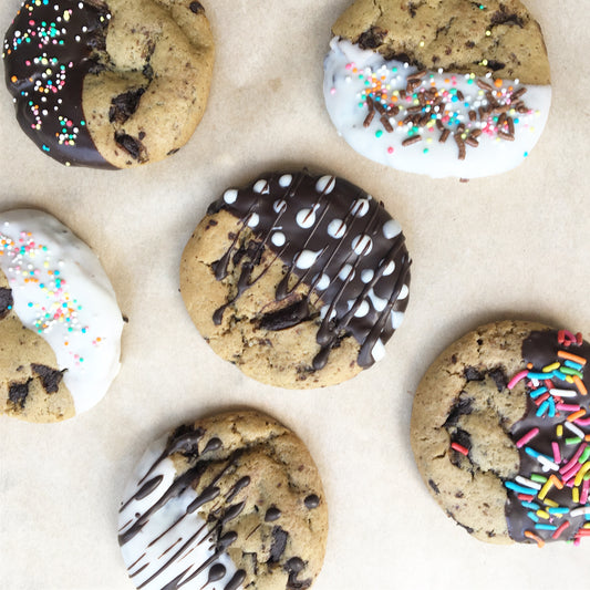 Chocolate Dipped Sprinkles Cookies image 0